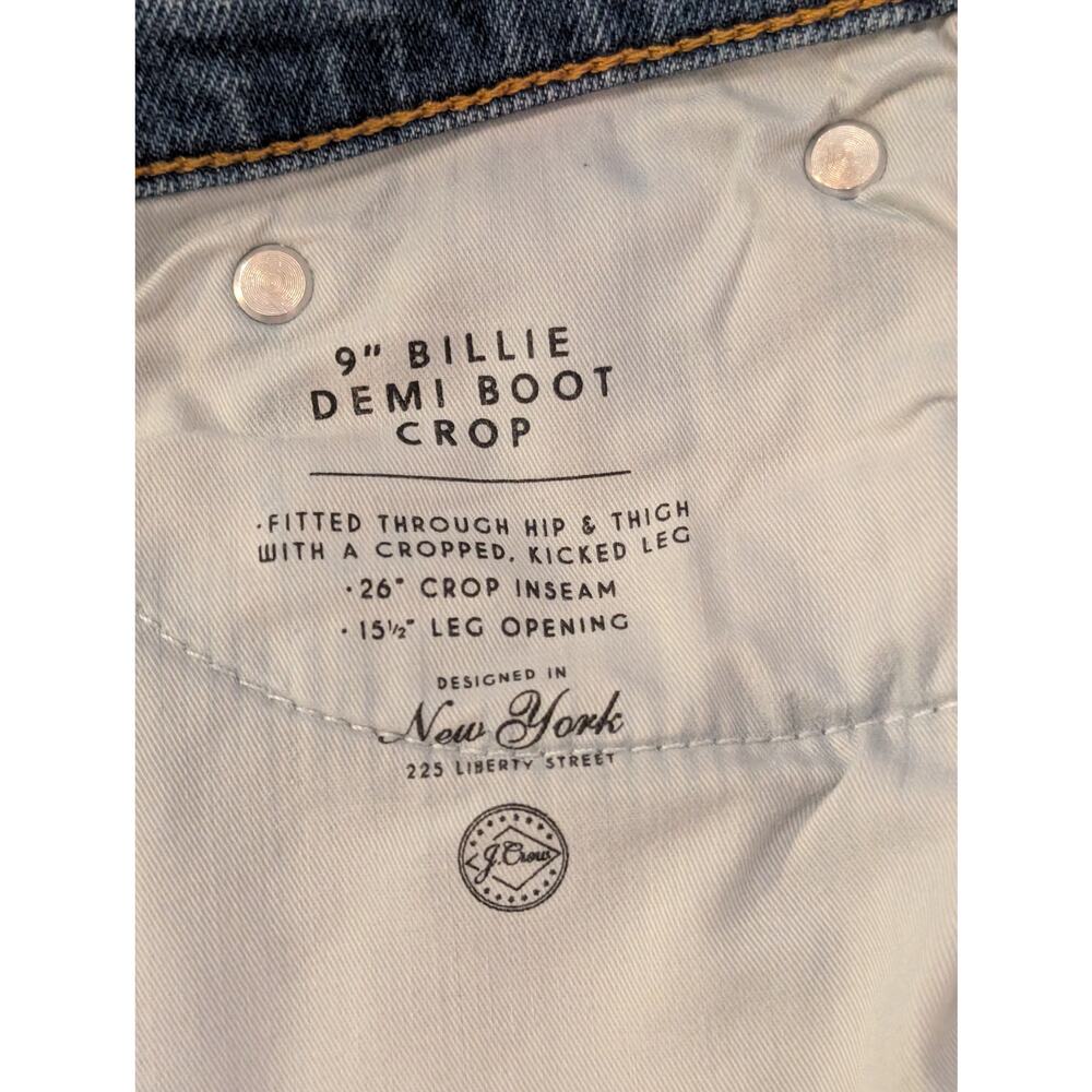 J. Crew Jeans Women's Size 27 Blue Demi Boot Crop Raw Edge Hem (0457)
